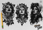 The lady design kit, 200+ custom made tattoo references & stencils