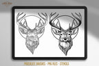 Deer Tattoo Stencils for Procreate: Unique Artist Reference (Digital Download)