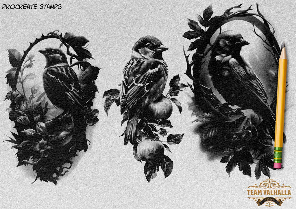 Birds & Branches - references for artists, Procreate and Pdf
