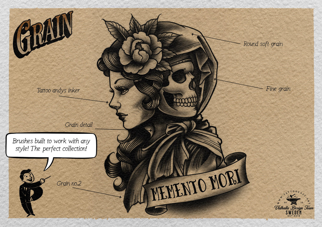 160 custom built Tattoo Brushes for Procreate, Dtv Sweden