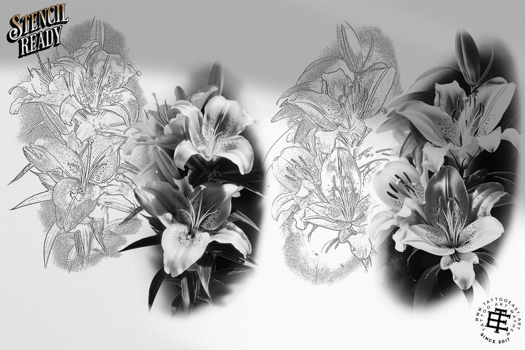 Flower realism, 100+ custom made flower designs, Procreate stamps, png & stencils included