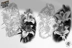 Flower realism, 100+ custom made flower designs, Procreate stamps, png & stencils included