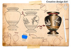 Procreate tattoo art, 35 vases drawn by hand ~ ready made tattoo templates