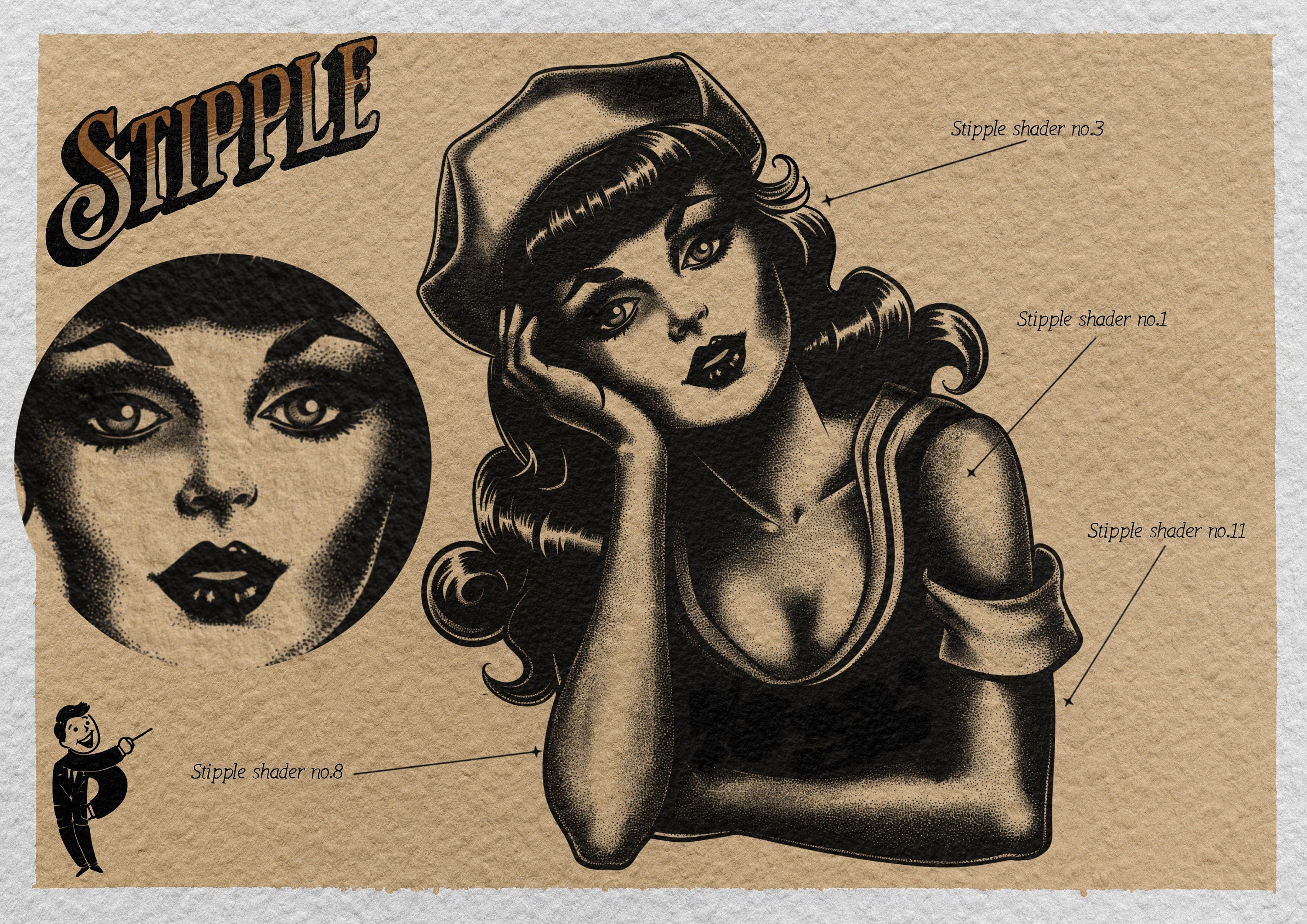 160 custom built Tattoo Brushes for Procreate, Dtv Sweden