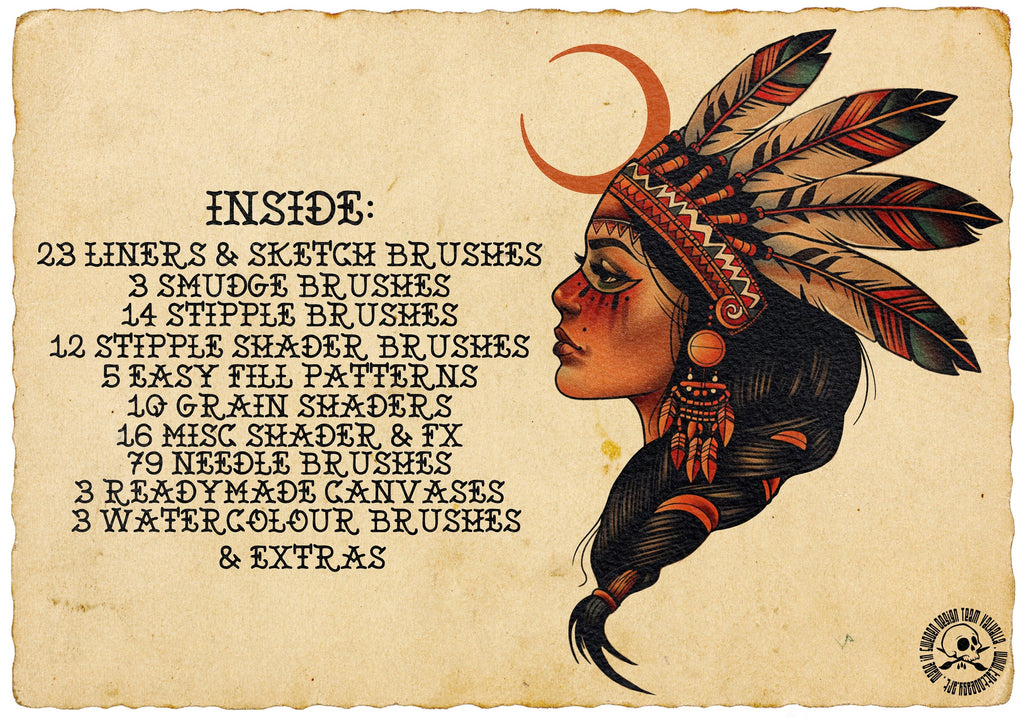 160 custom built Tattoo Brushes for Procreate, Dtv Sweden