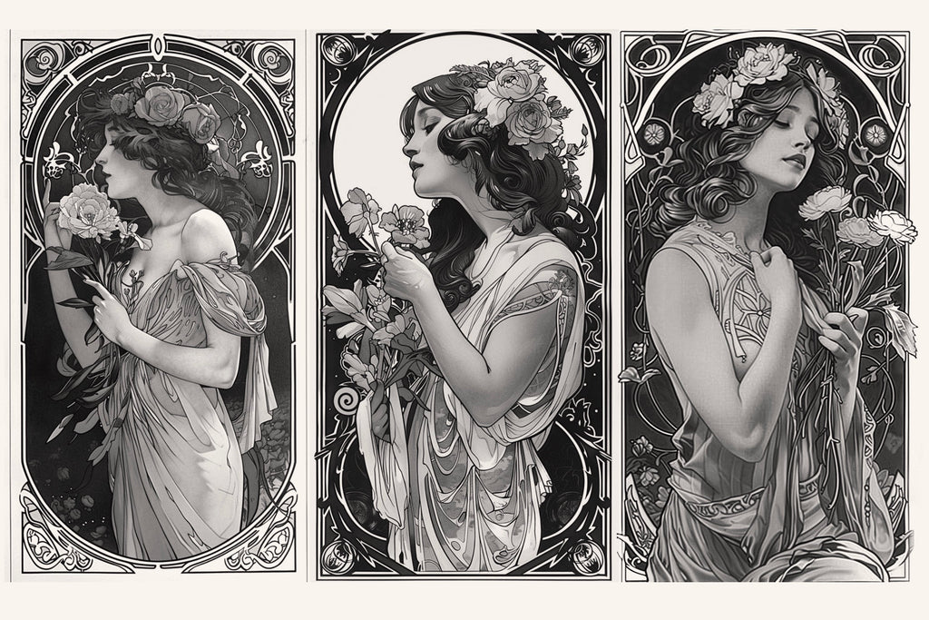 Art Nouveau Procreate Kit: ~400 Stamp Brushes (PDF)