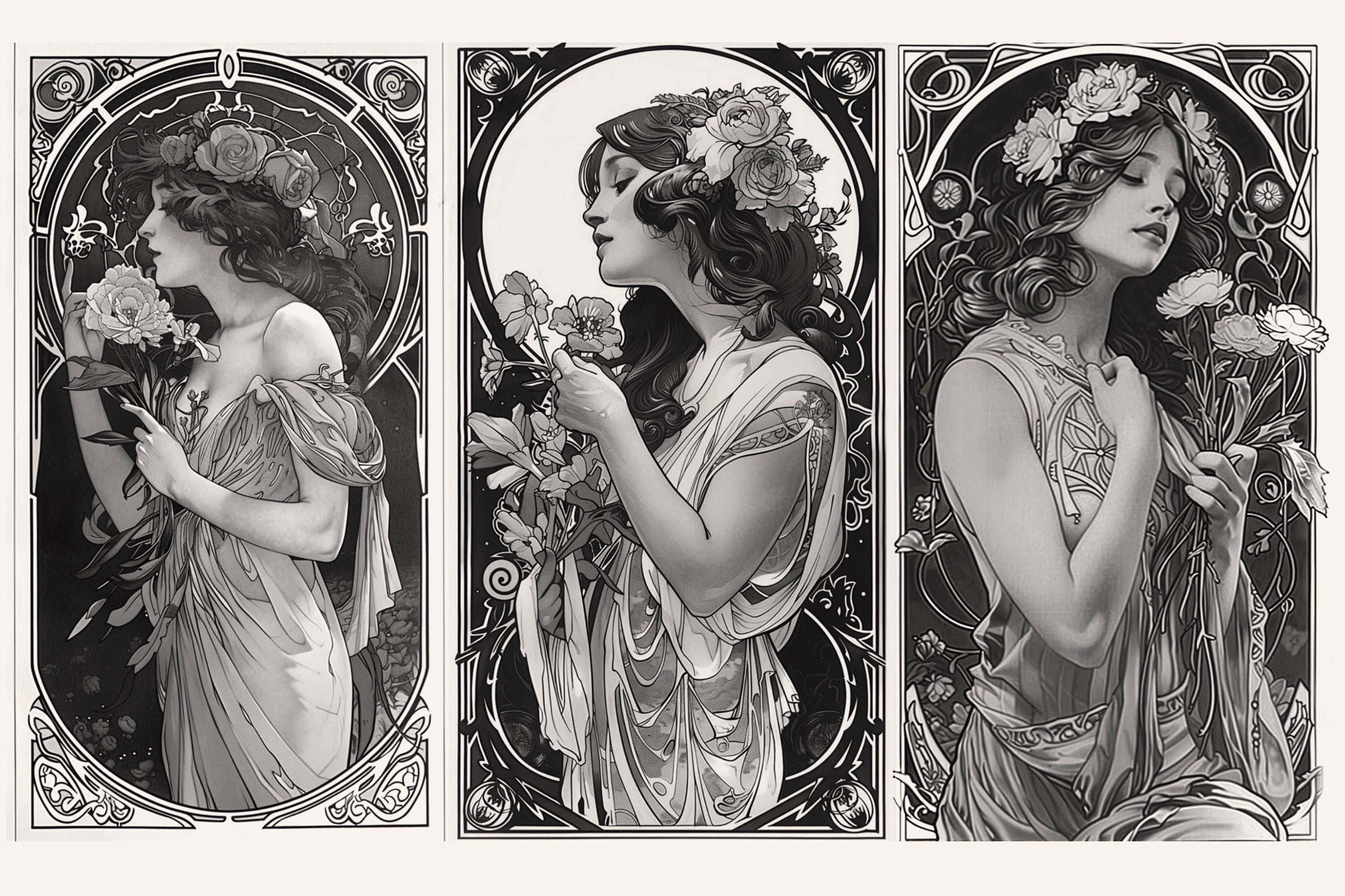 Art Nouveau Procreate Kit: ~400 Stamp Brushes (PDF)