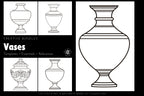 Procreate tattoo art, 35 vases drawn by hand ~ ready made tattoo templates