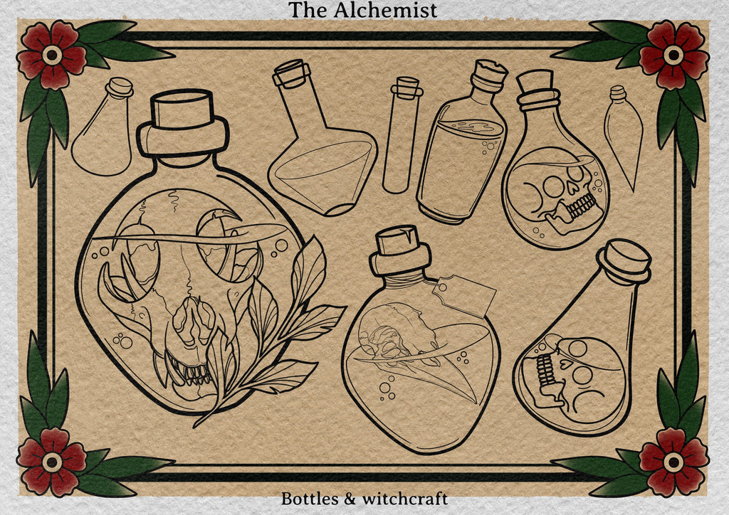 Procreate, The Alchemist 1 - 65 custom designs drawn by hand!
