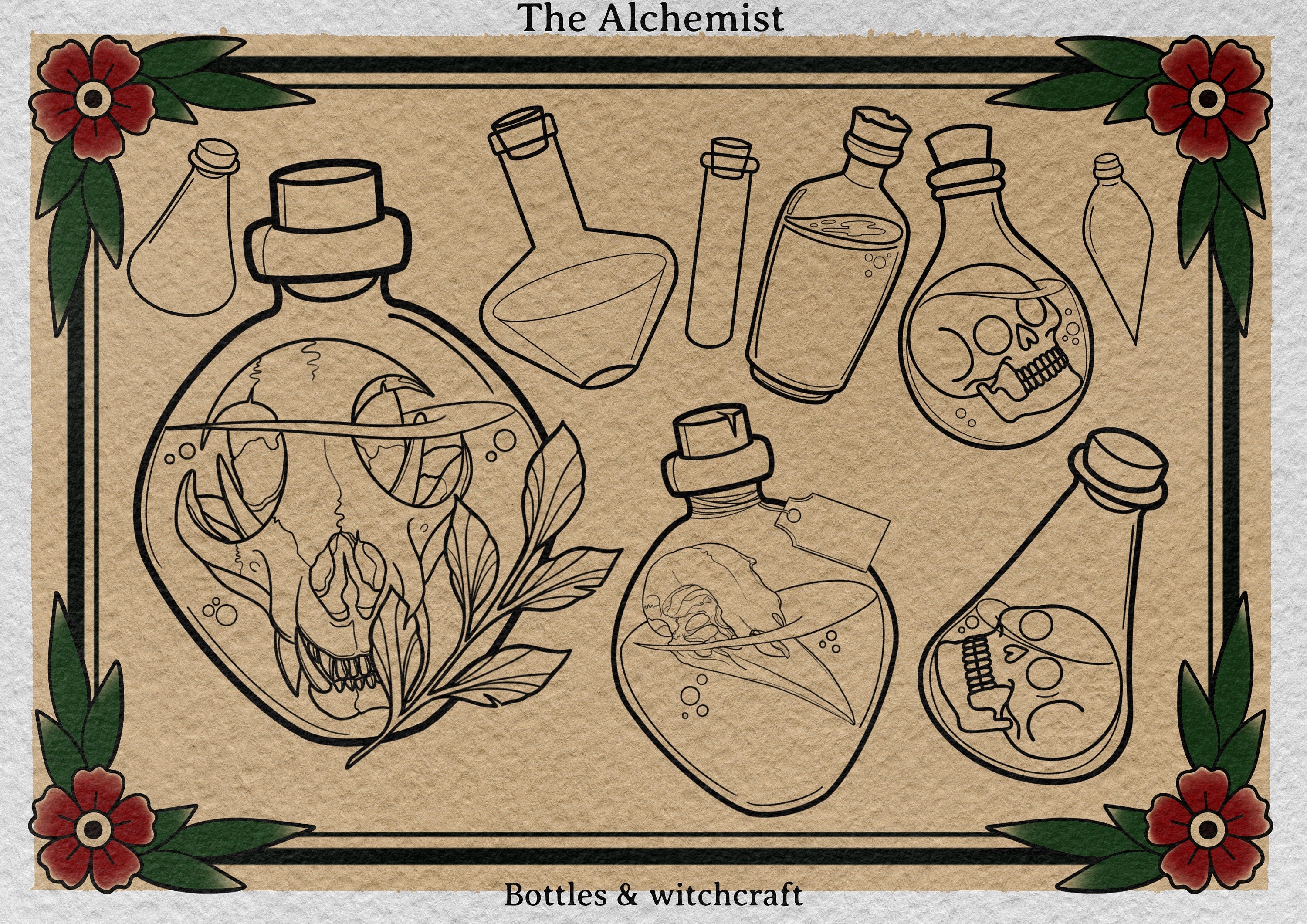 Procreate, The Alchemist 1 - 65 custom designs drawn by hand!