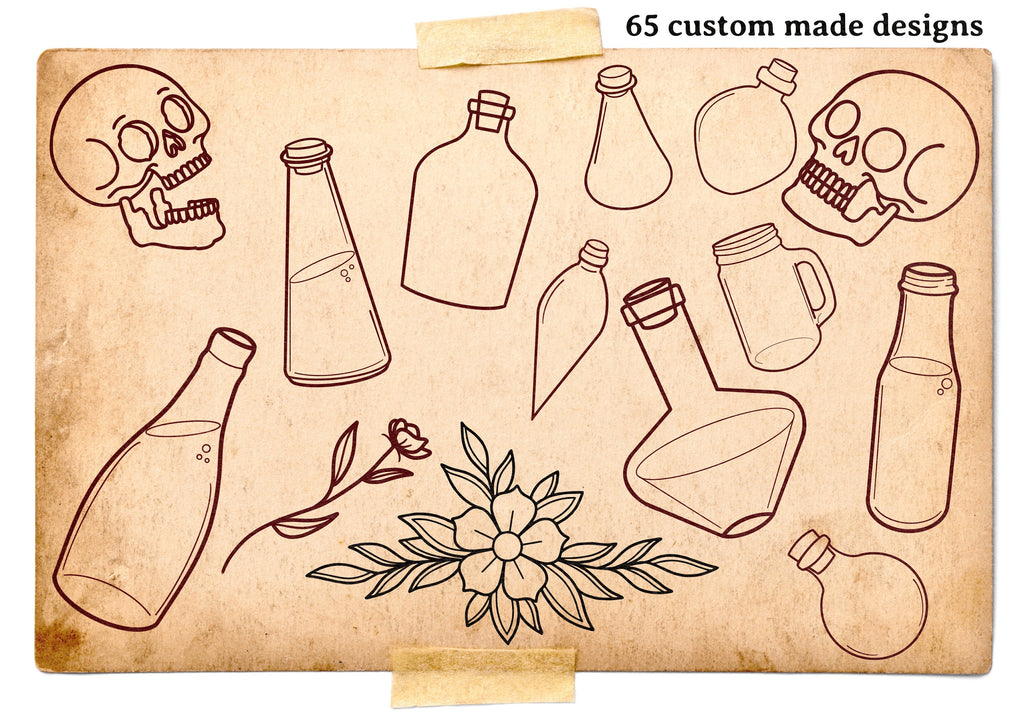 Procreate, The Alchemist 1 - 65 custom designs drawn by hand!