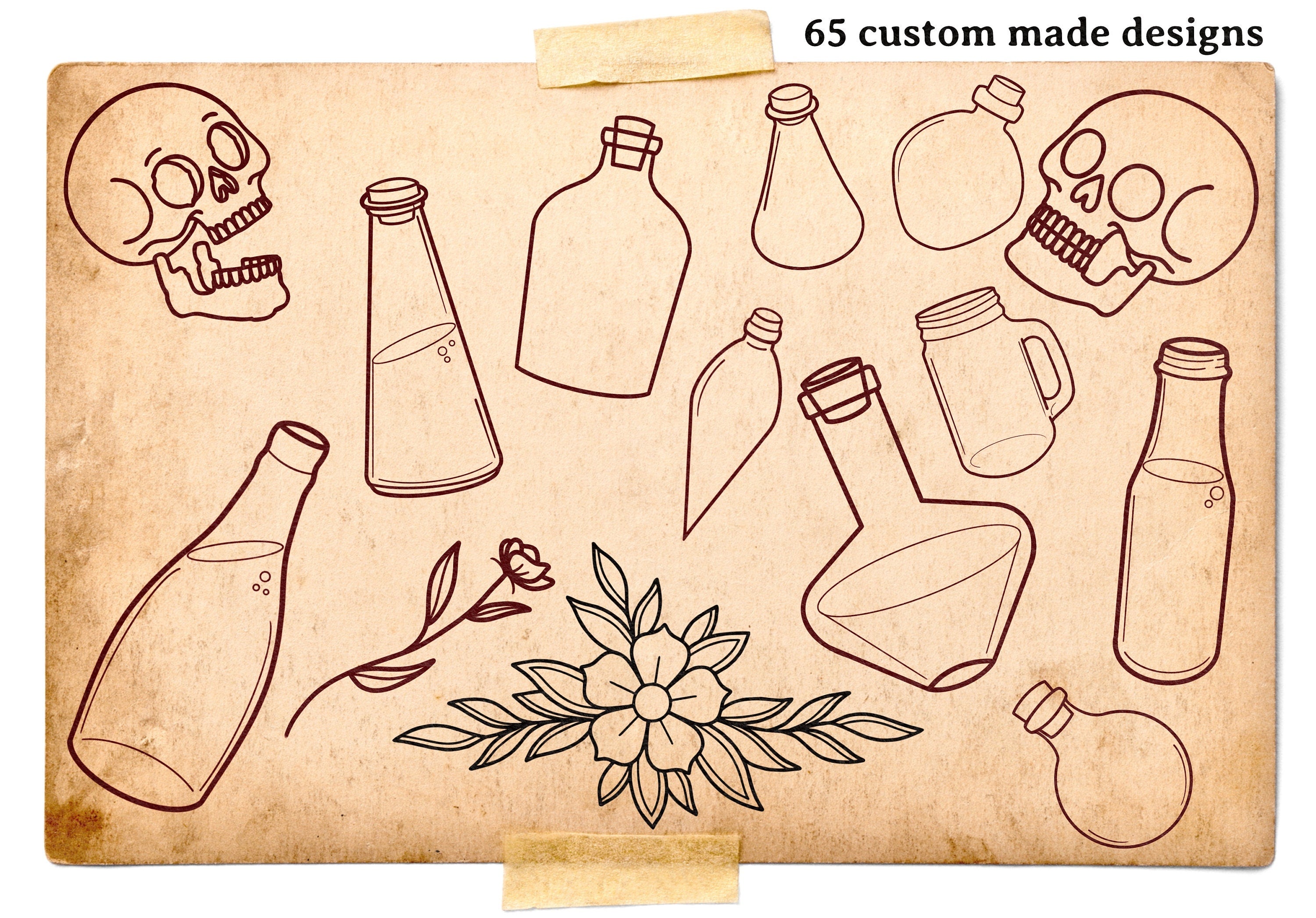 Procreate, The Alchemist 1 - 65 custom designs drawn by hand!