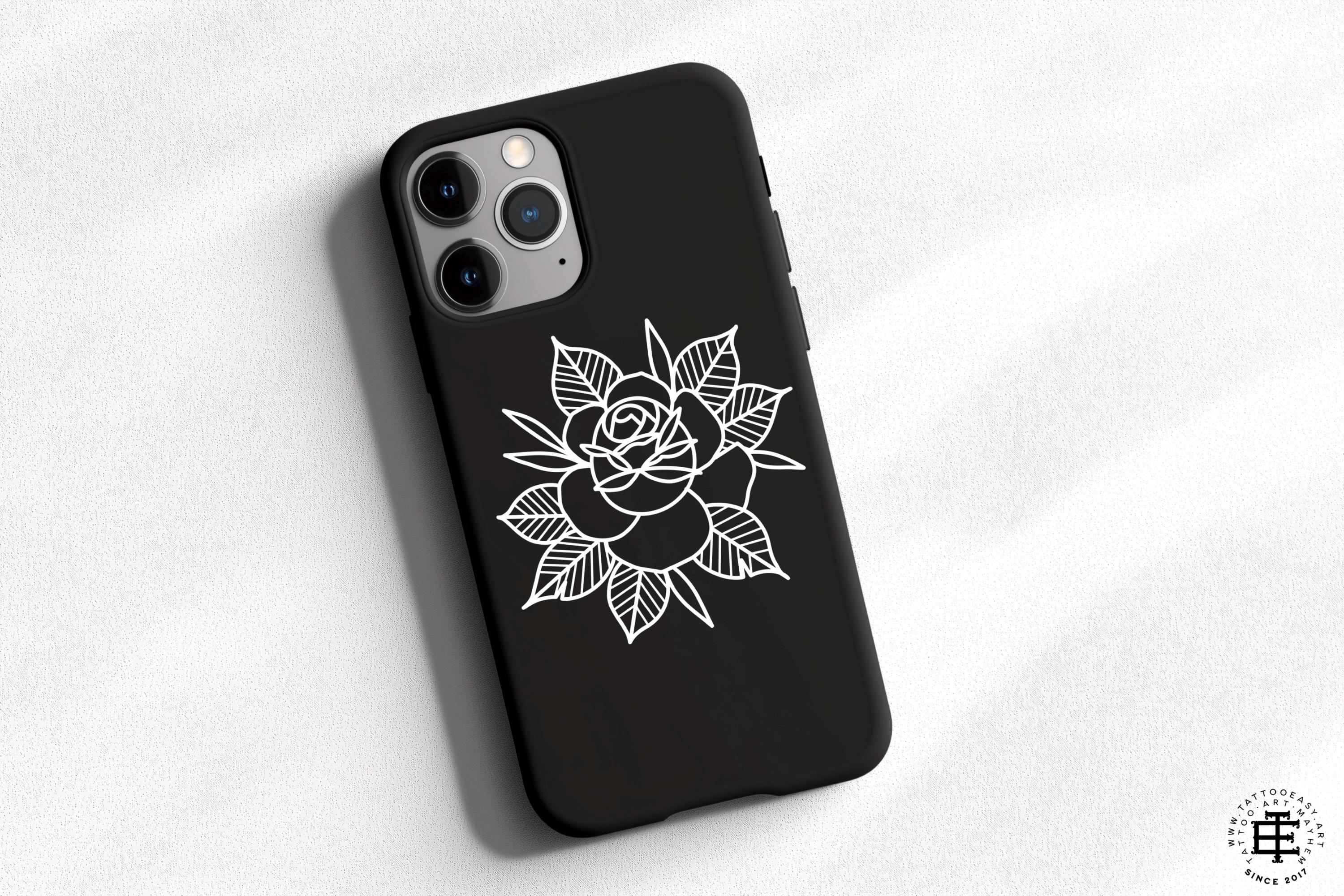 100 tattoo inspired flowers drawn by hand - .svg .png .ai & Procreate format included