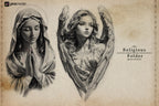 Procreate, Religious reference folder, 200 artworks, png, procreate stamps &pdf included