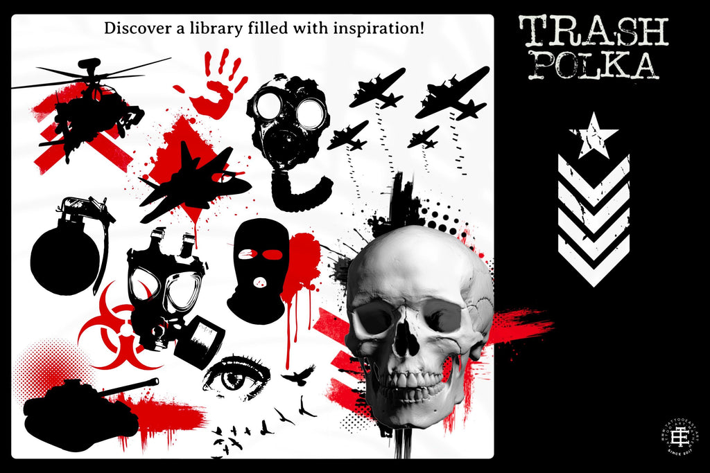 Trash Polka Procreate Kit: 400+ Custom Stamps, Brushes (Digital Download)