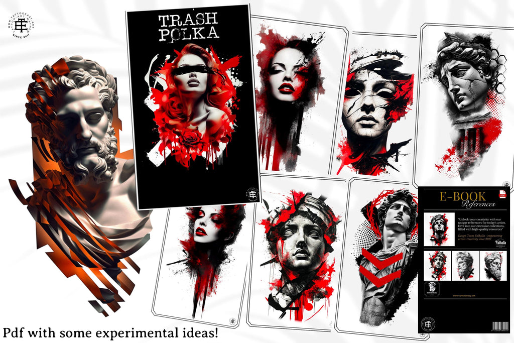 Trash Polka Procreate Kit: 400+ Custom Stamps, Brushes (Digital Download)
