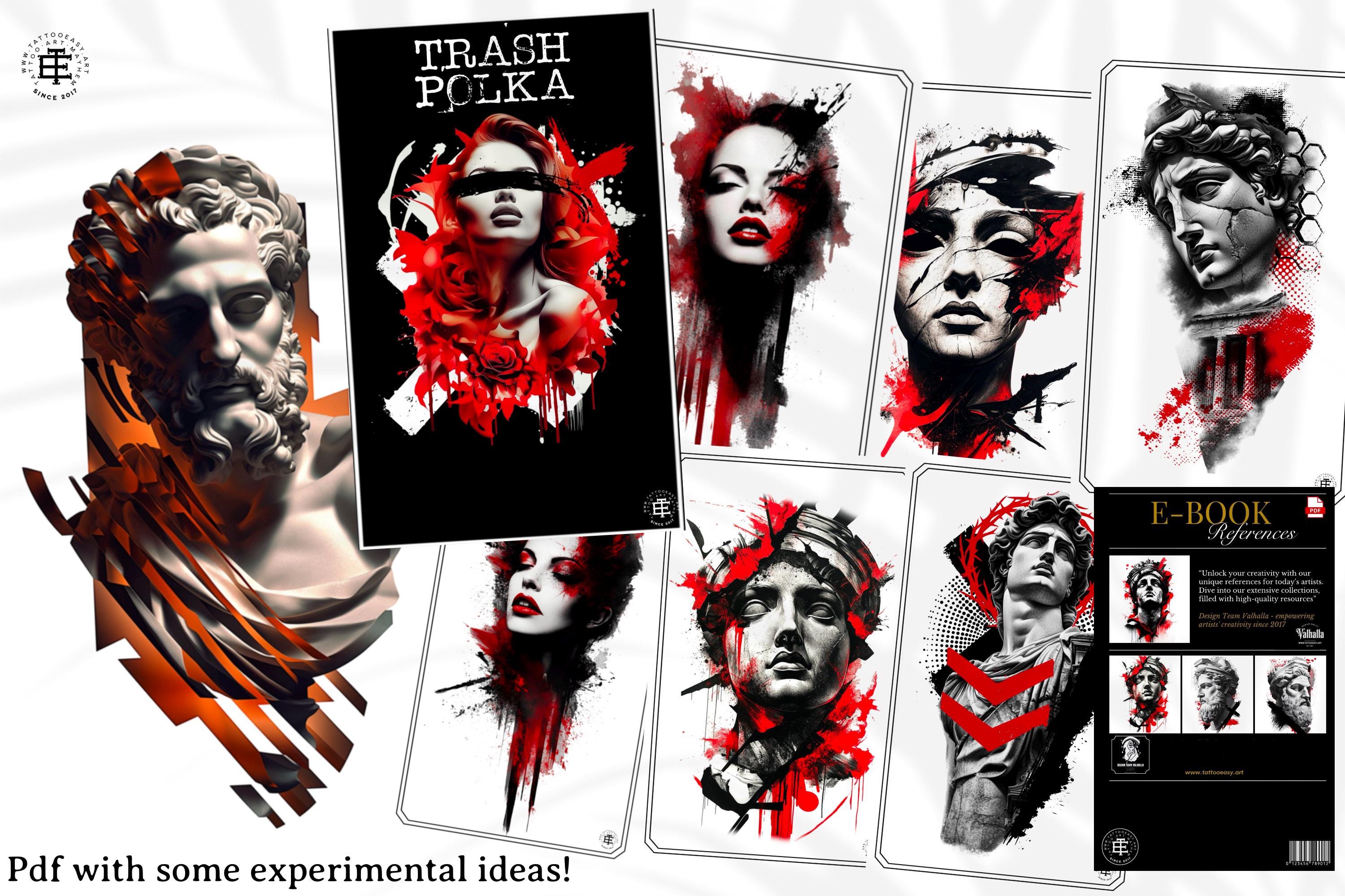 Trash Polka Procreate Kit: 400+ Custom Stamps, Brushes (Digital Download)