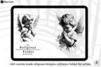 Procreate, Religious reference folder, 200 artworks, png, procreate stamps &pdf included