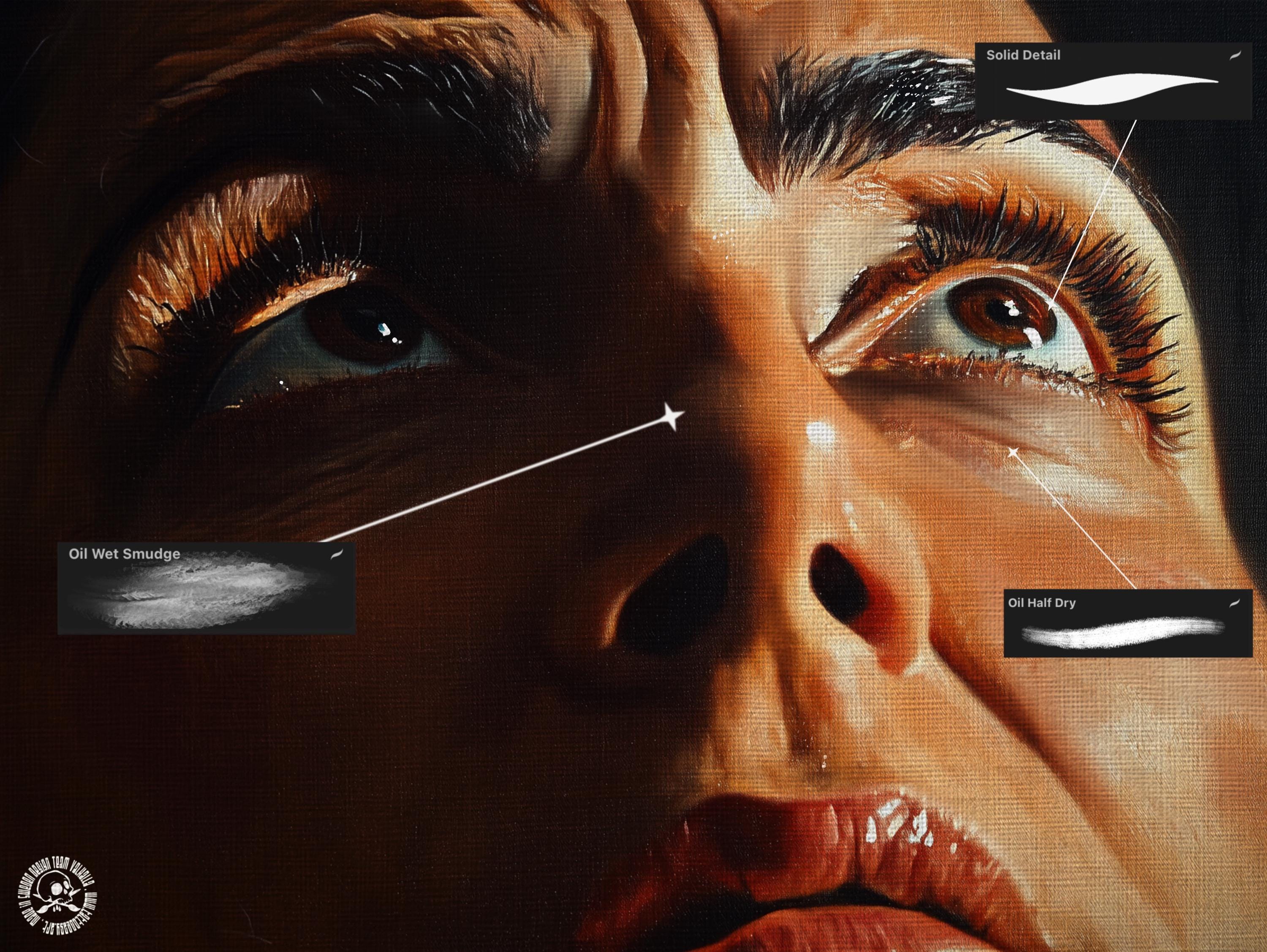 Master Oil Procreate Brush Set: 66 Custom Brushes, 4 Canvases