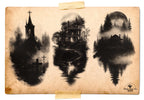 Procreate, Flow / tattoo Background design kit, 180+ unique procreate brushes & stamps