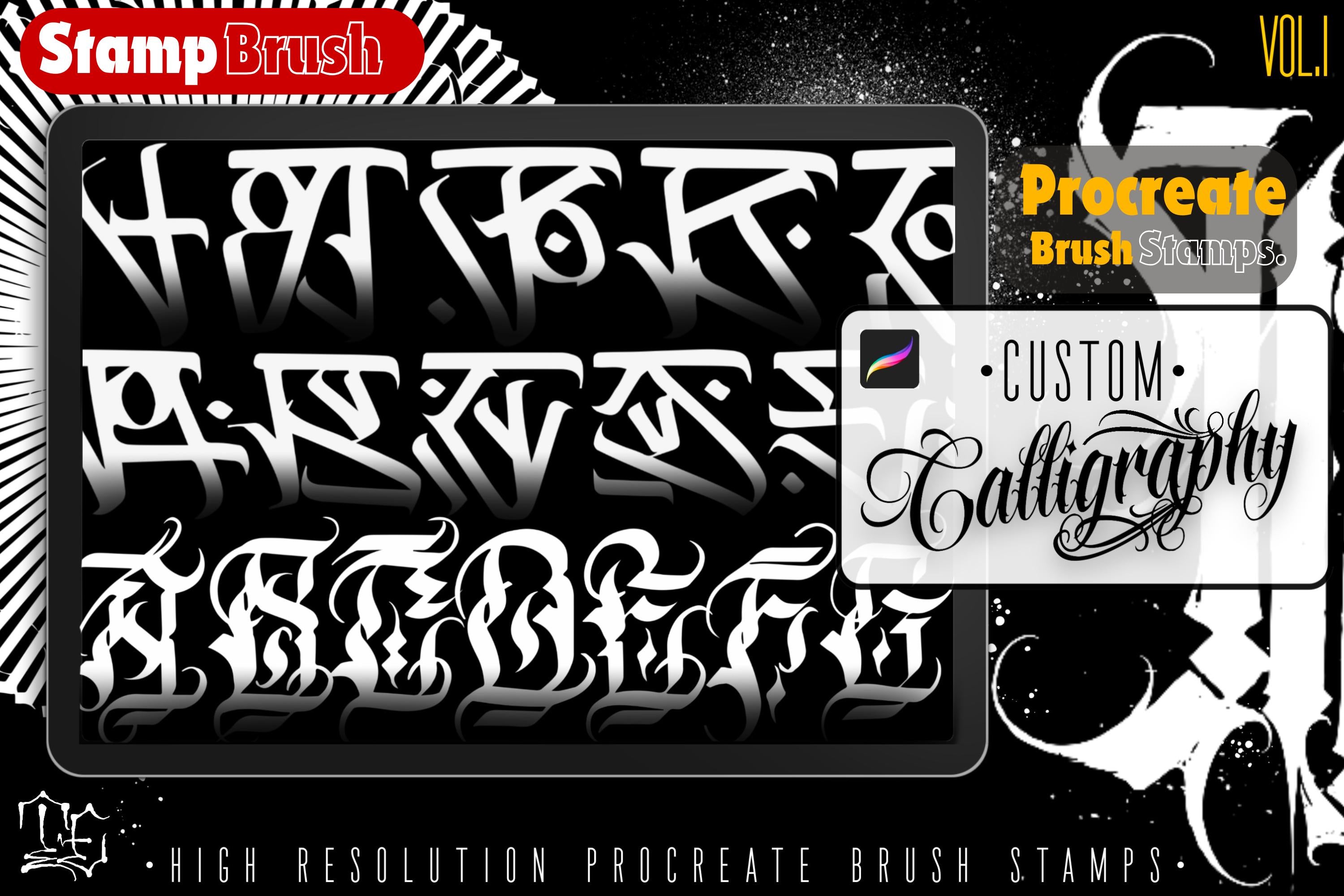 Procreate, Custom Calligraphy Volume 1