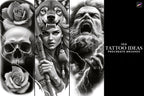 Procreate, 100 tattoo ideas ~ custom references
