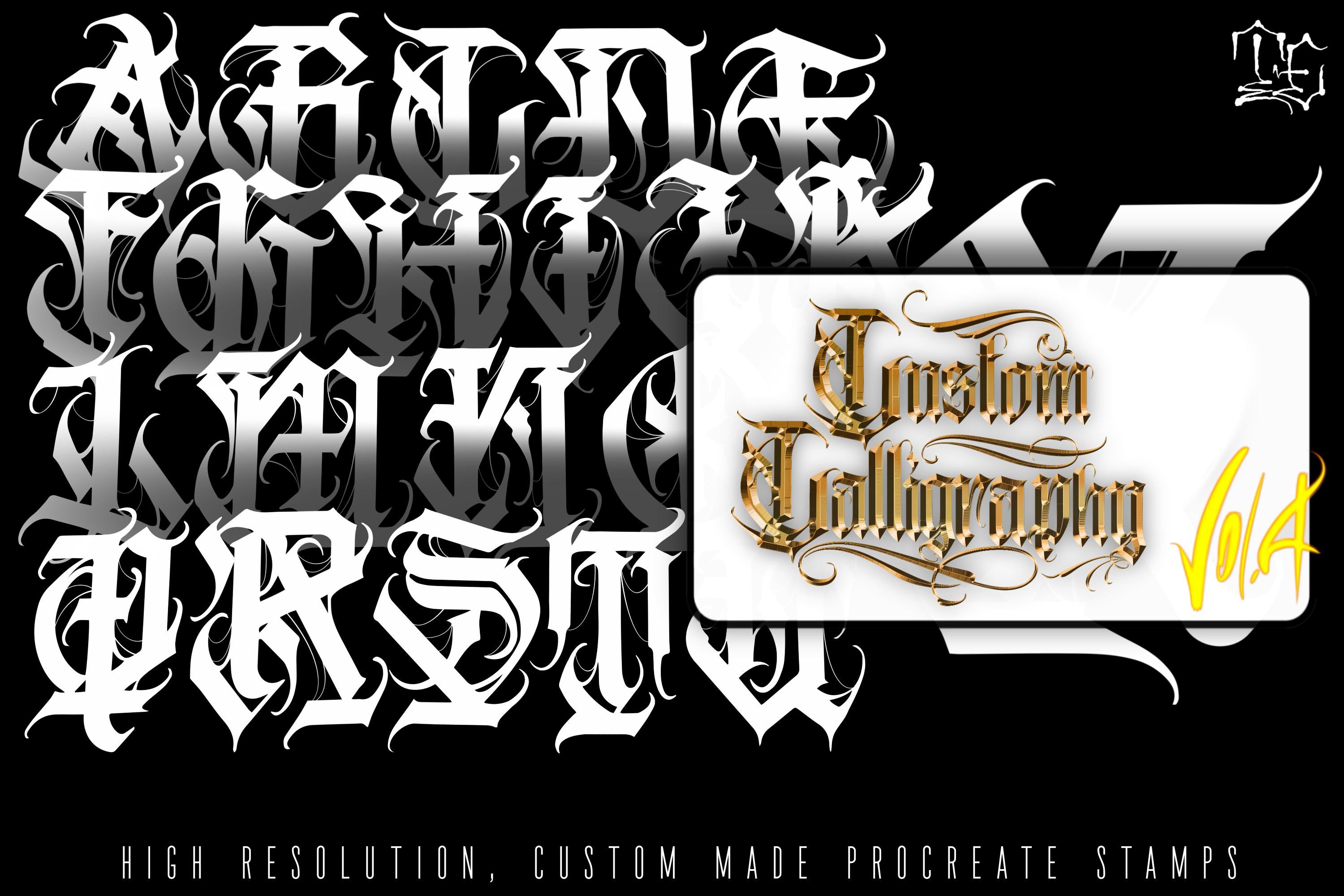 Procreate, Custom Calligraphy Volume 4