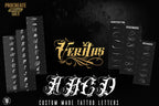 Procreate, Custom Tattoo Lettering Vol.2 / XL bundle 1000+ design elements for Procreate