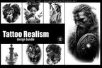 Tattoo Realism Design Bundle: 120+ Stencil-Ready PNG References