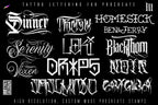 Tattoo Lettering Procreate Brushes, Stamps, PNG, SVG digital download
