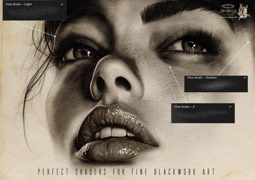 Dynamic blackwork shaders for Procreate