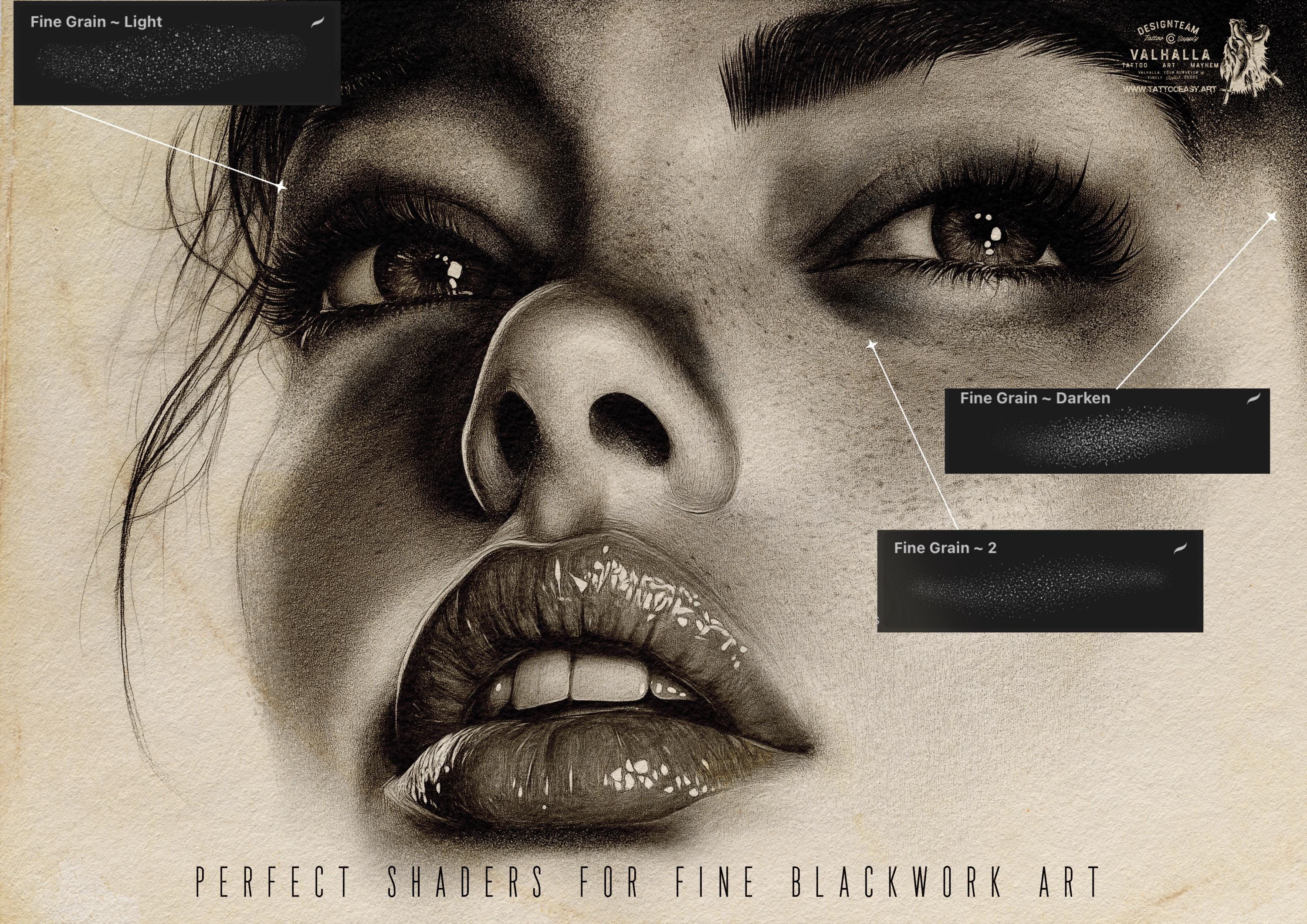 Dynamic blackwork shaders for Procreate