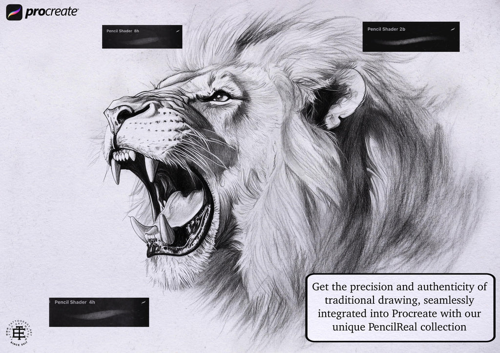 PencilReal ~ realistic pencil brush bundle for Procreate, XL creative kit!