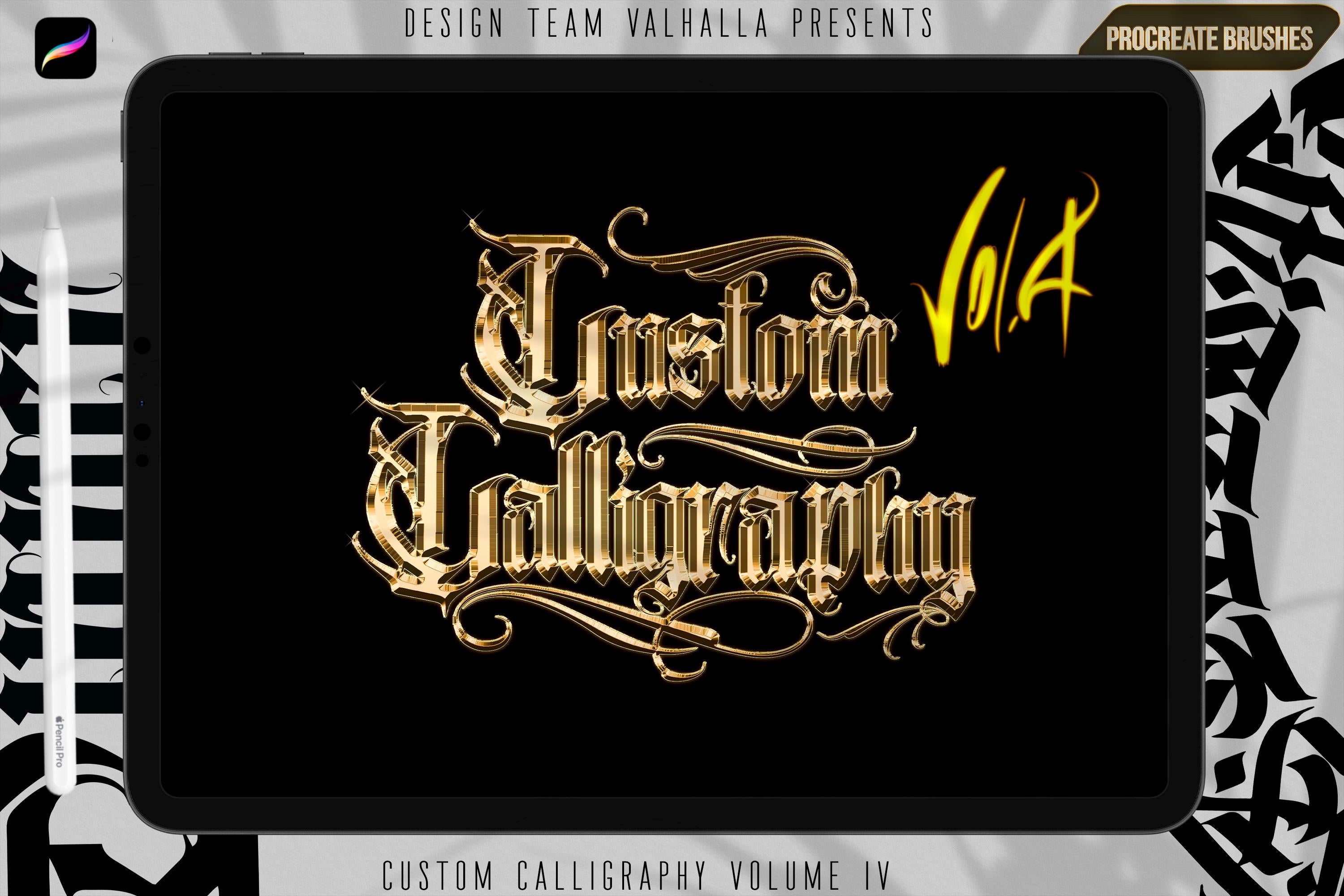 Procreate, Custom Calligraphy Volume 4