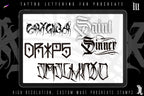 Tattoo Lettering Procreate Brushes, Stamps, PNG, SVG digital download