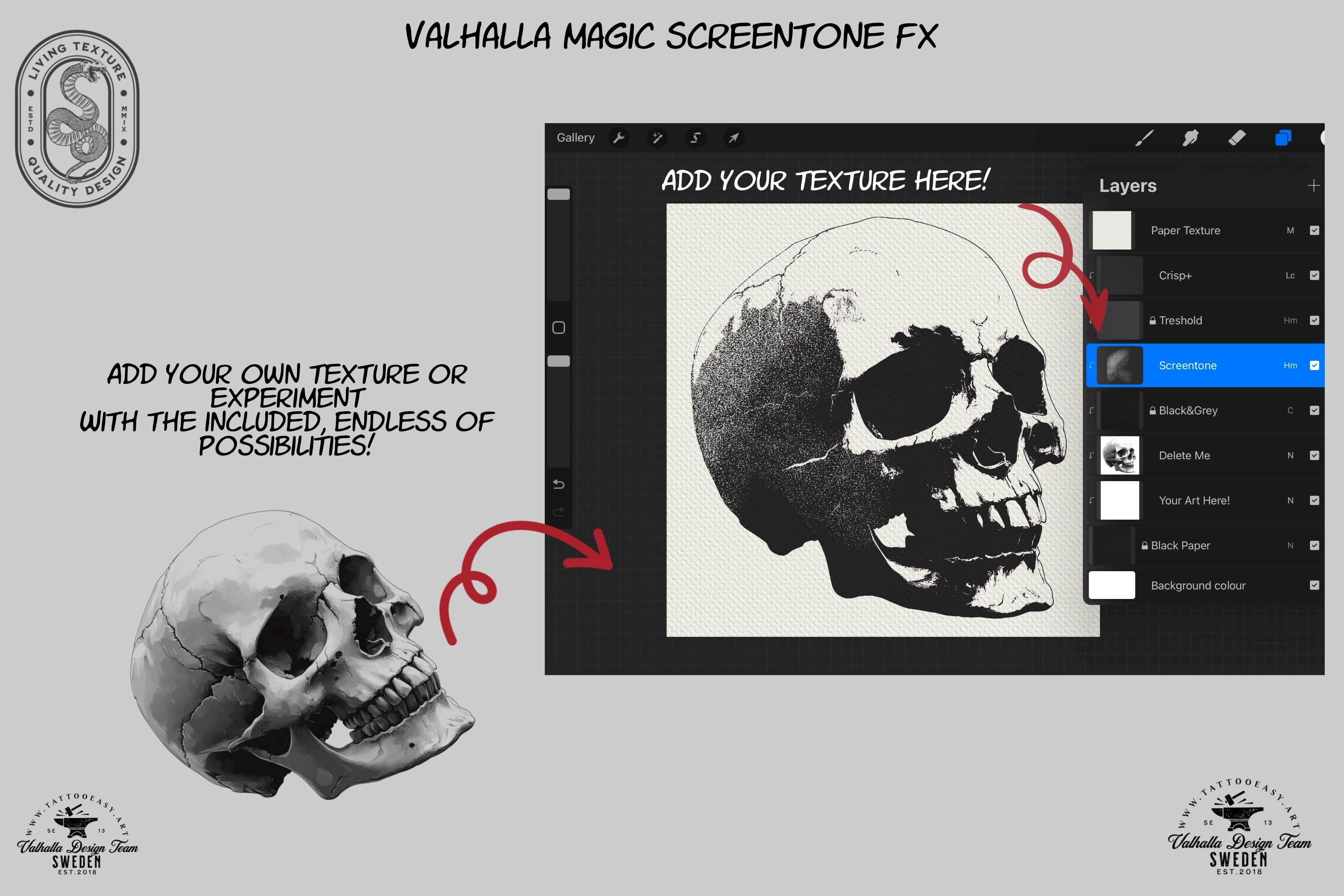 Procreate, Real Ink, custom brushes, canvases & textures