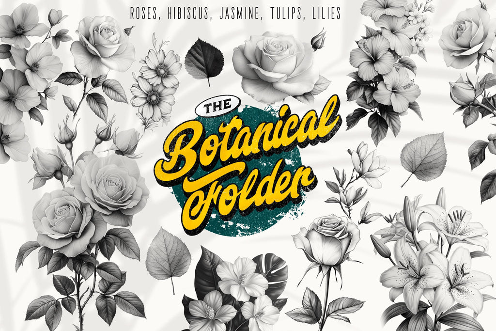 Botanical Art Bundle: 3000+ Procreate Brushes, PNG & SVG Files
