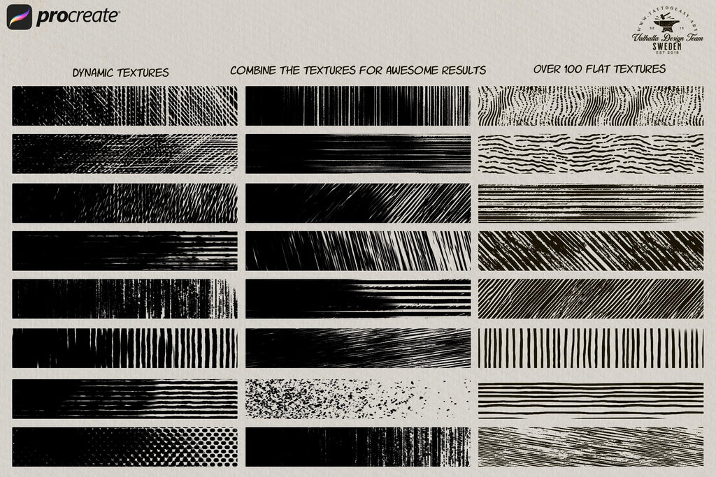 Vintage Press Procreate Brushes: 200 Retro Printmaking & Engraving Textures