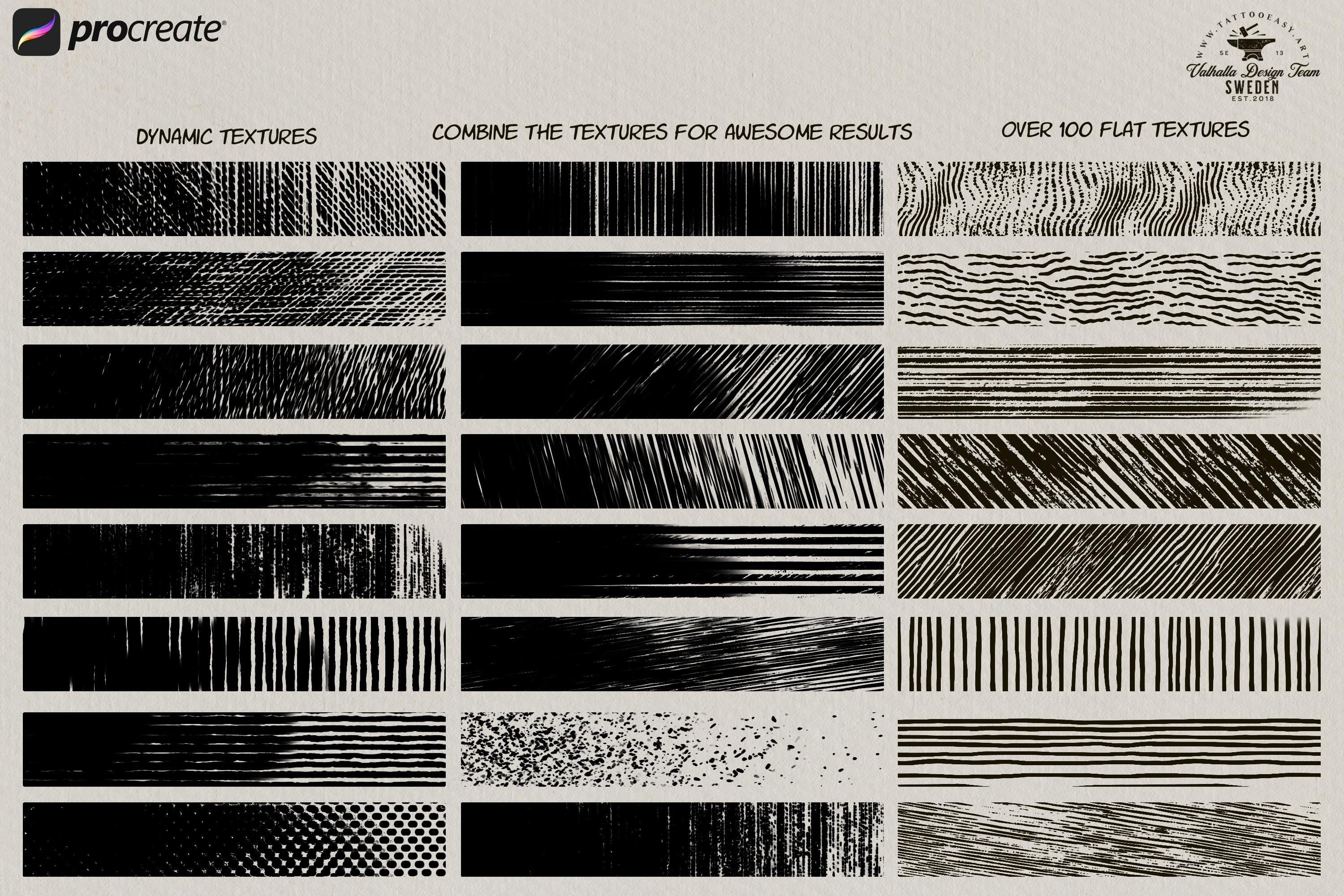 Vintage Press Procreate Brushes: 200 Retro Printmaking & Engraving Textures