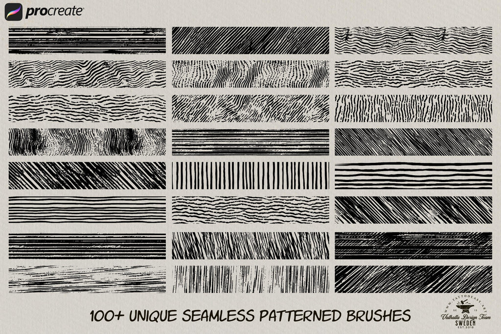 Vintage Press Procreate Brushes: 200 Retro Printmaking & Engraving Textures