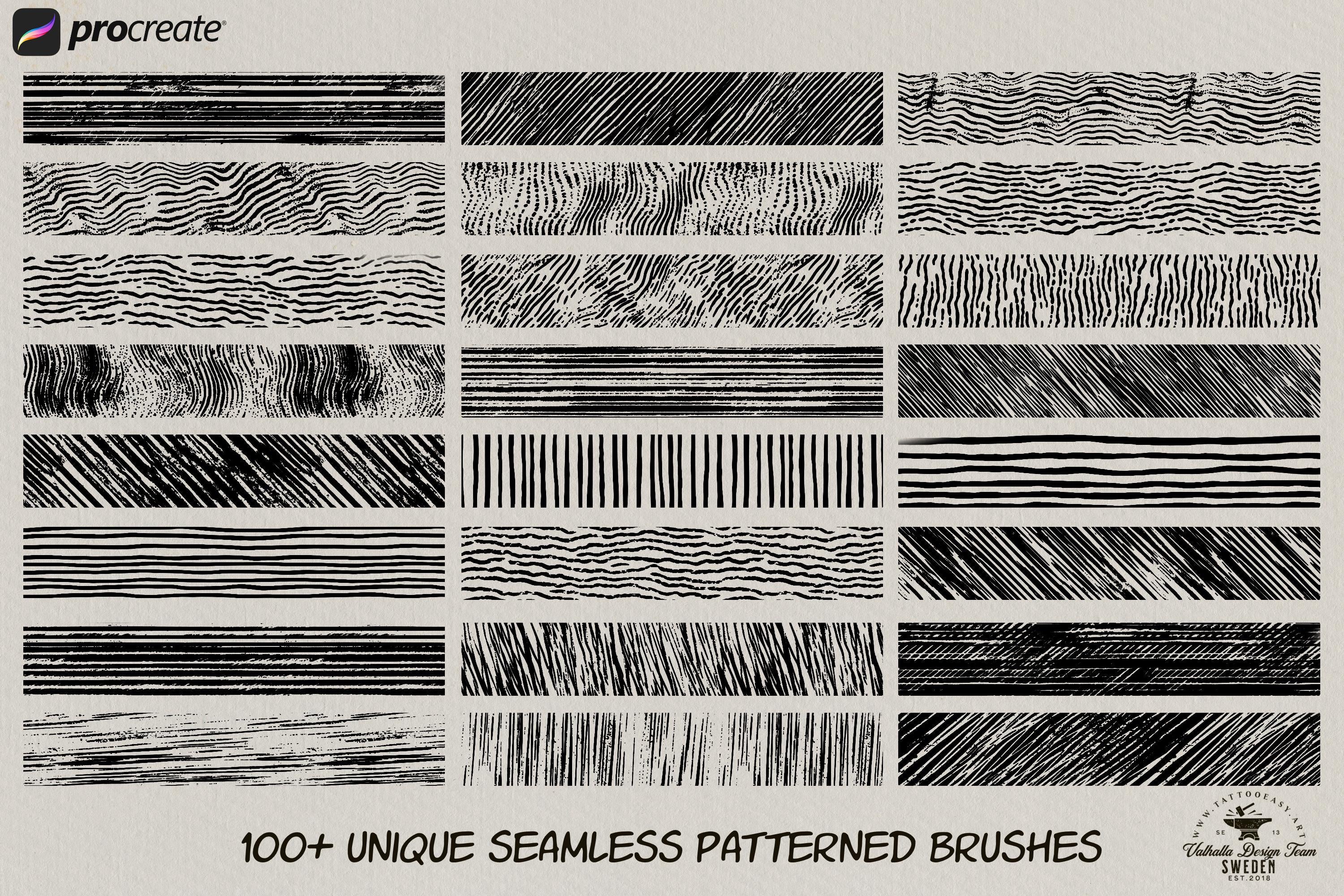 Vintage Press Procreate Brushes: 200 Retro Printmaking & Engraving Textures