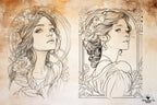 Art Nouveau Procreate Kit: ~400 Stamp Brushes (PDF)