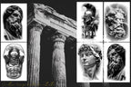 Greek Mythology Tattoo Art: Procreate Stamps, SVG, PNG (2500+ Elements)