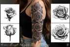 Rose Tattoo Flash References: Procreate Stamps, SVG, PNG (2000+ Elements)