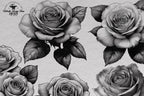 Rose Tattoo Flash References: Procreate Stamps, SVG, PNG (2000+ Elements)