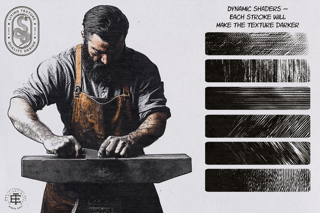 Vintage Press Procreate Brushes: 200 Retro Printmaking & Engraving Textures