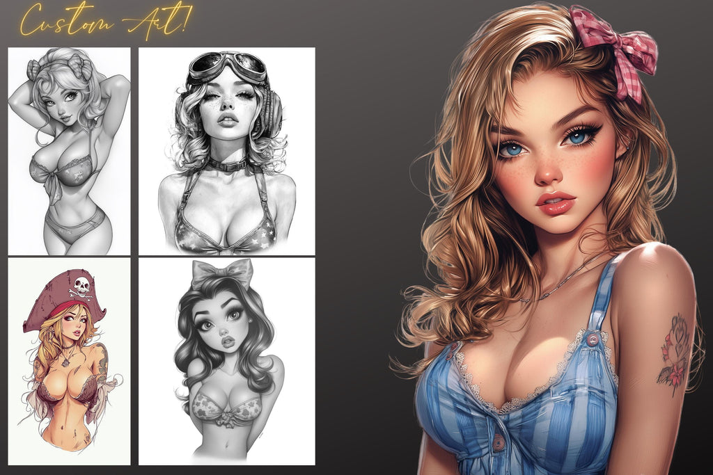 XXL Pinup Reference Library - 4300+ Procreate Stamps, SVG & PNG Files