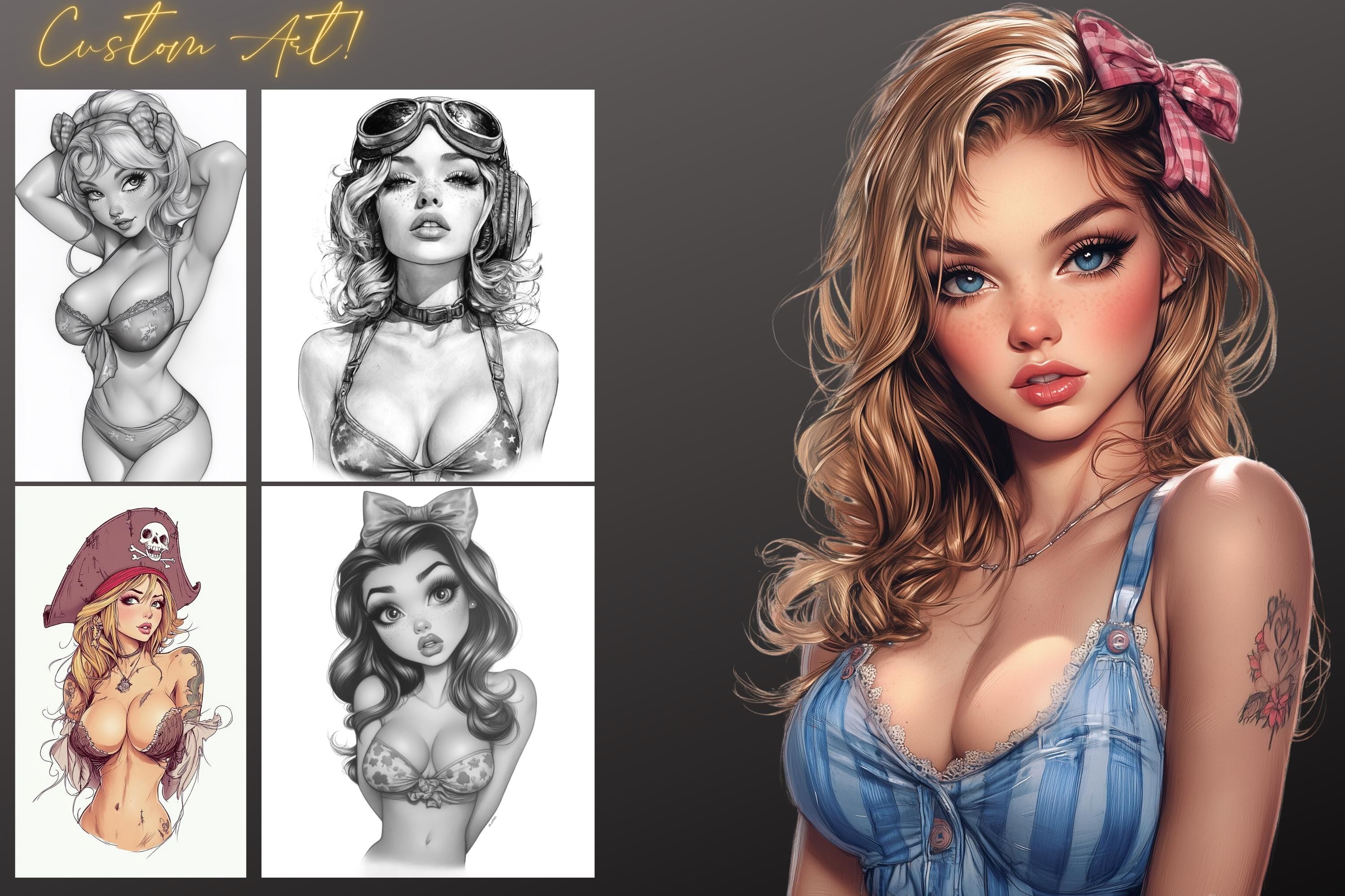 XXL Pinup Reference Library - 4300+ Procreate Stamps, SVG & PNG Files
