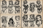 XXL Pinup Reference Library - 4300+ Procreate Stamps, SVG & PNG Files