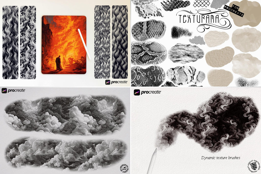 Procreate Texture Brushes: 19 Custom Brush Bundles
